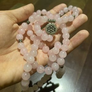 Lotus Purple Beaded Necklace